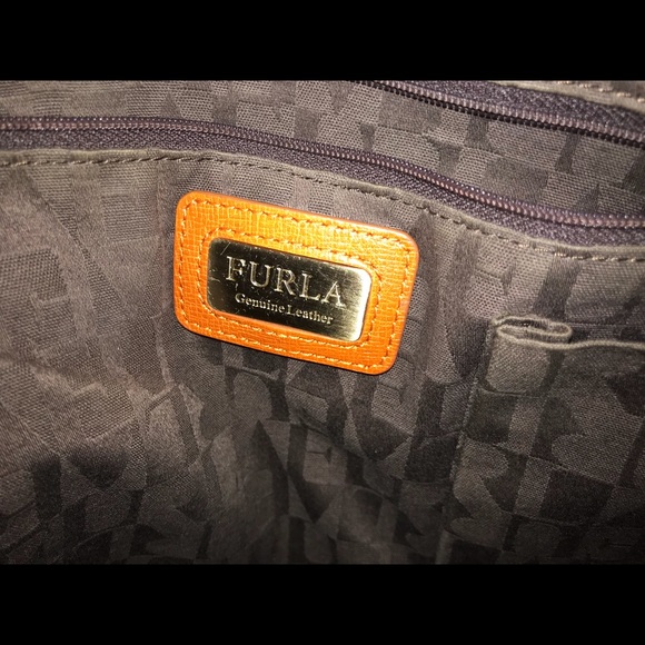 Orange Furla bag. - Picture 7 of 8
